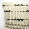 Hand-Woven Cream Boho Moroccan Decorative Throw Pillow - 17" x 17"